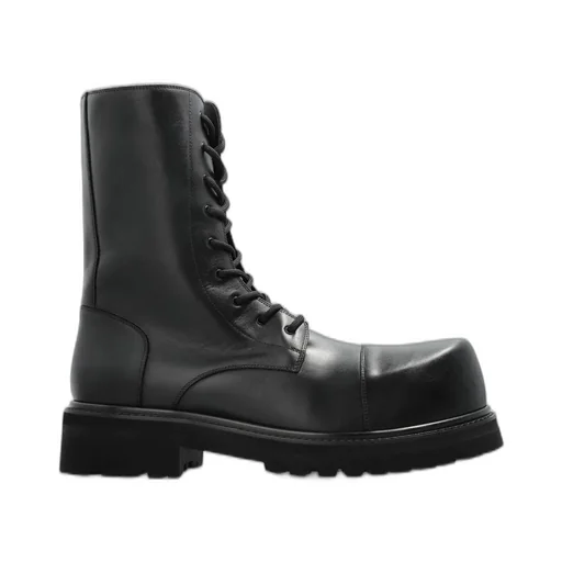 Lace-Up Leather Boots