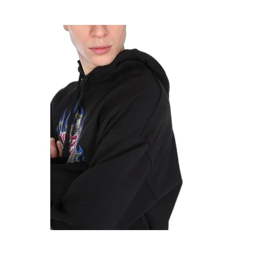 Hoodie With Flame Print