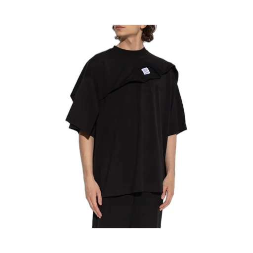 Oversized T-Shirt With Asymmetric Overlay