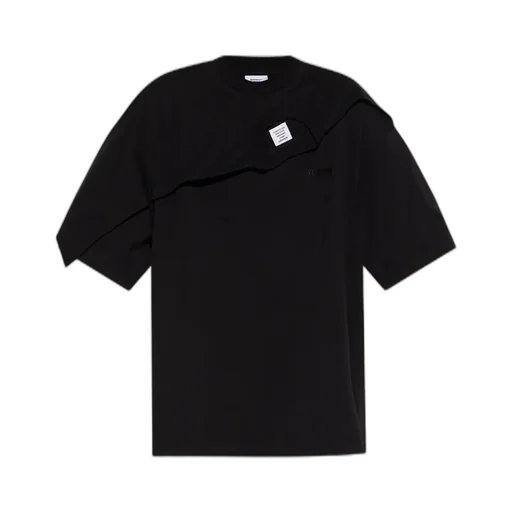 Oversized T-Shirt With Asymmetric Overlay