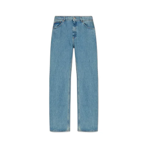 High-Waisted Straight-Leg Jeans