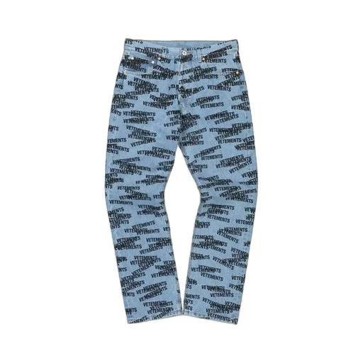 All-Over Logo Print Jeans