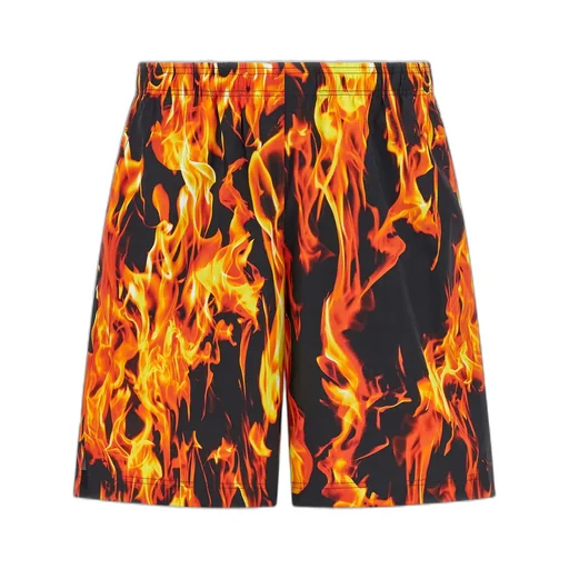 Flame Print Shorts