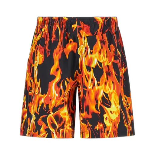 Flame Print Shorts