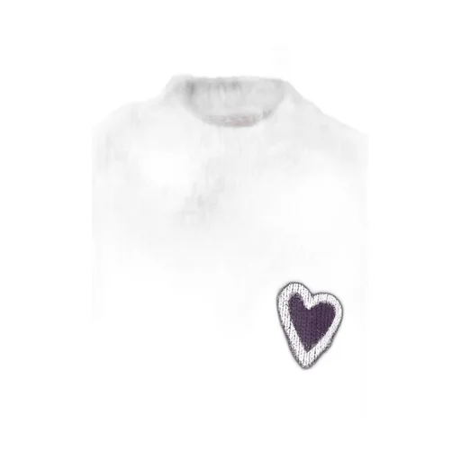 Sweater With Heart Appliqué