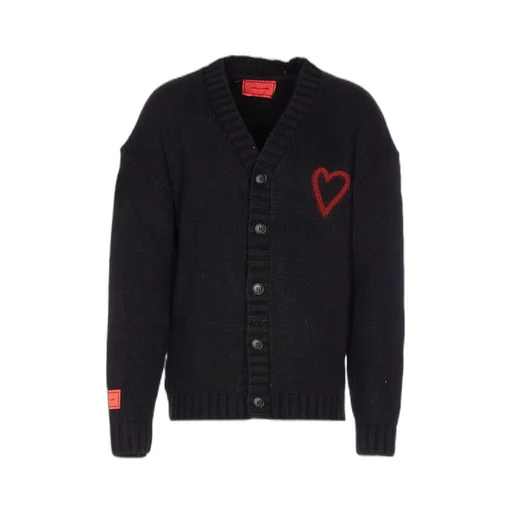 Cardigan With Heart Embroidery