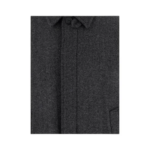 Herringbone Wool Blend Overcoat