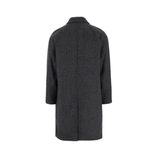 Herringbone Wool Blend Overcoat