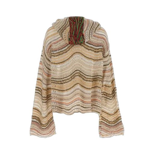 Striped Knit Hoodie
