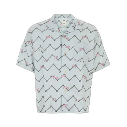 Zig Zag Print Short Sleeve Shirt