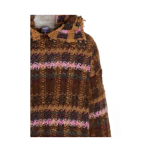 Plaid Knit Hoodie