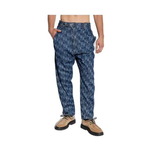 All-Over Logo Print Jeans