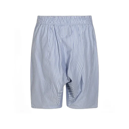 Striped High-Waisted Pleated Shorts