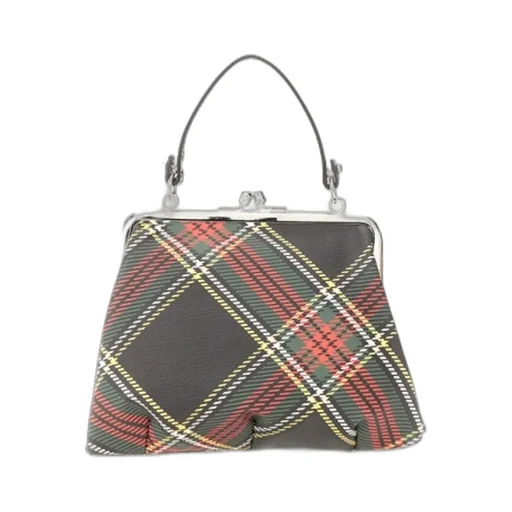 Vivienne Westwood Tartan Kiss Lock Bag