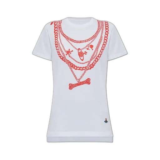 T-Shirt With Chain Print