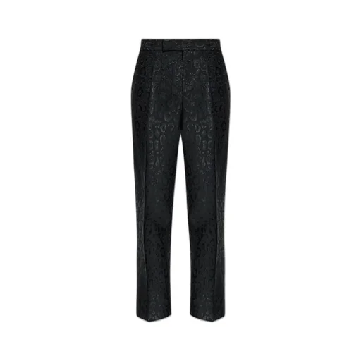 Leopard Jacquard Trousers