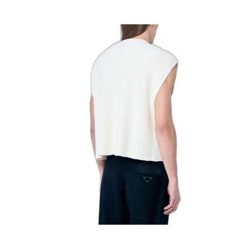 Ribbed Knit Zip Vest