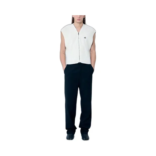 Ribbed Knit Zip Vest