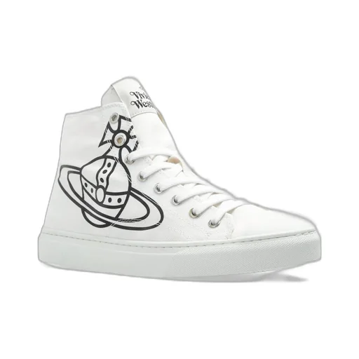 High-Top Sneakers With Orb Print