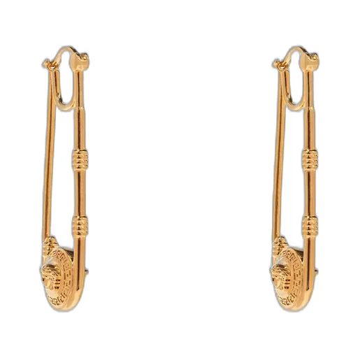 Medusa Safety Pin Earrings