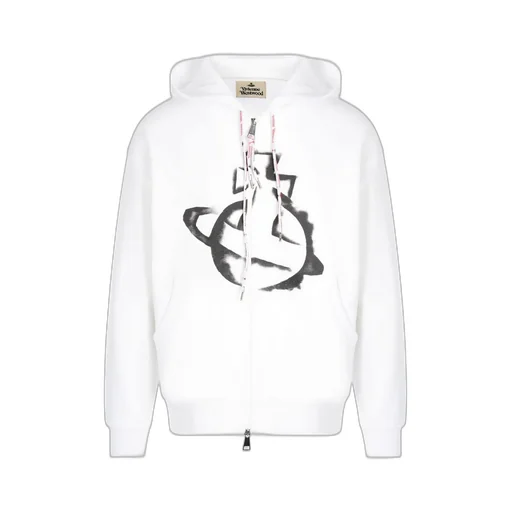 Logo Print Zip Hoodie