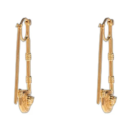 Medusa Safety Pin Earrings
