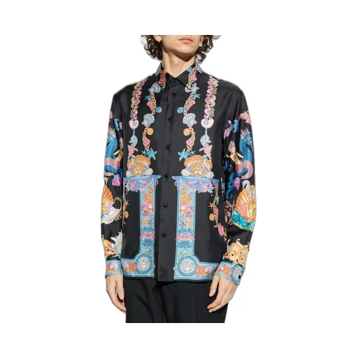 Medusa Print Silk Shirt