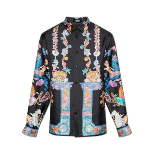 Medusa Print Silk Shirt