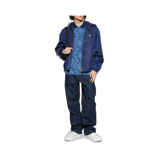 Logo Print Hooded Jacket