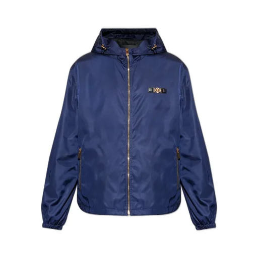 Logo Print Hooded Jacket