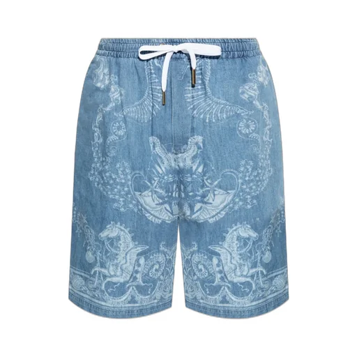 Denim Shorts With Print