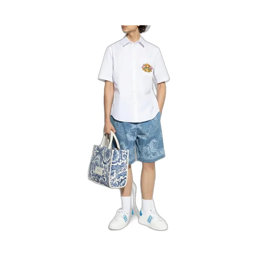 Denim Shorts With Print