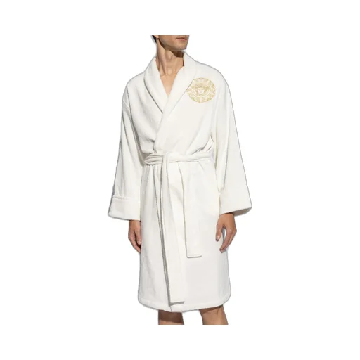 Bathrobe With Medusa Embroidery