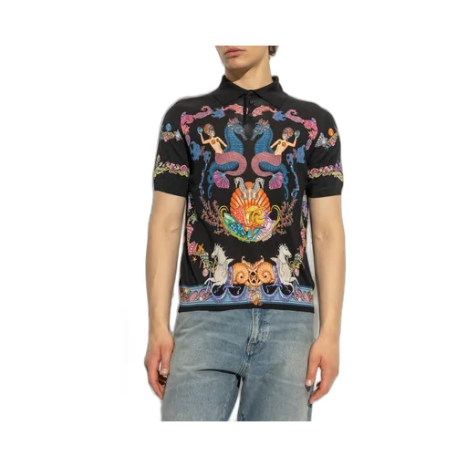Seahorse Print Polo Shirt