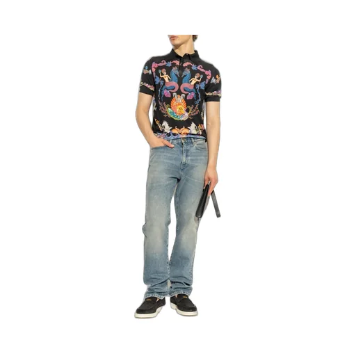 Seahorse Print Polo Shirt