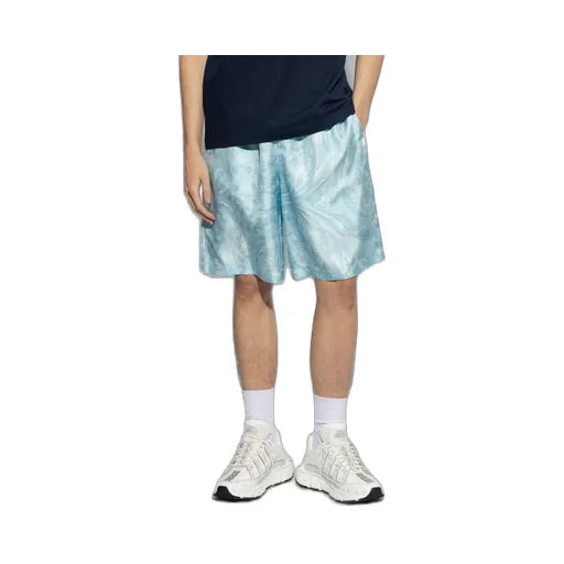 Baroque Print Silk Shorts
