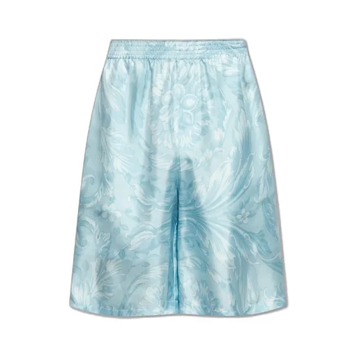 Baroque Print Silk Shorts