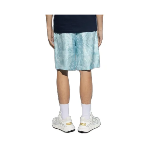 Baroque Print Silk Shorts