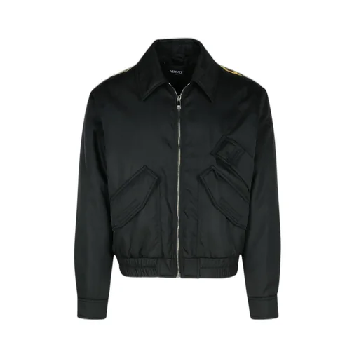 Bomber Jacket With Baroque Print