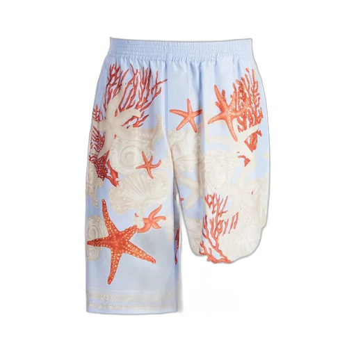 Baroque Print Silk Shorts