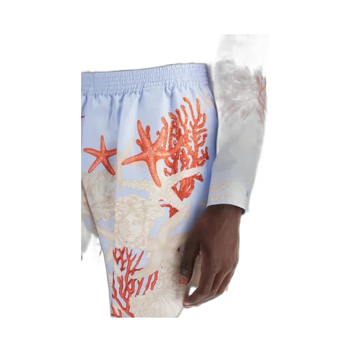 Baroque Print Silk Shorts