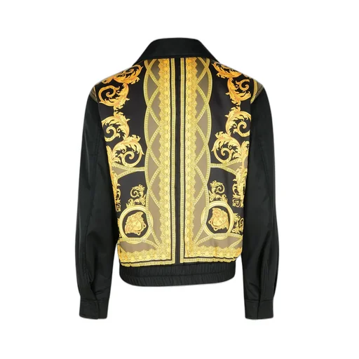 Bomber Jacket With Baroque Print