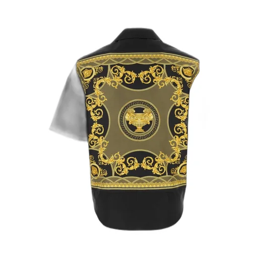 Short Sleeve Shirt With Barocco Print