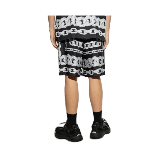Chain Print Silk Shorts