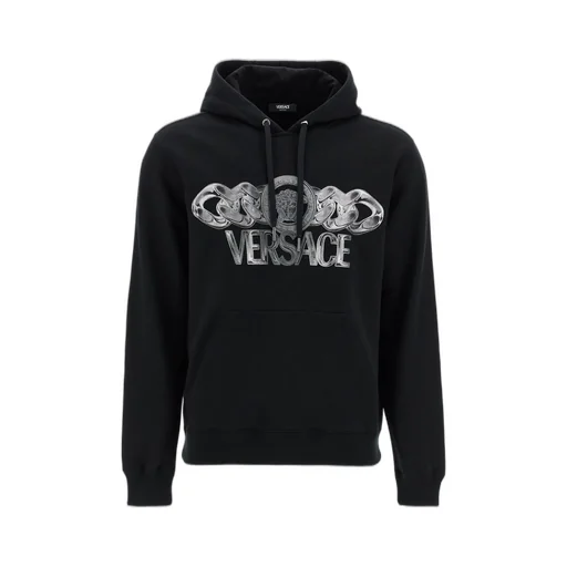 Hoodie With Medusa Chain Print