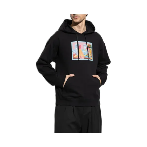Hoodie With Medusa And Cherubs Print