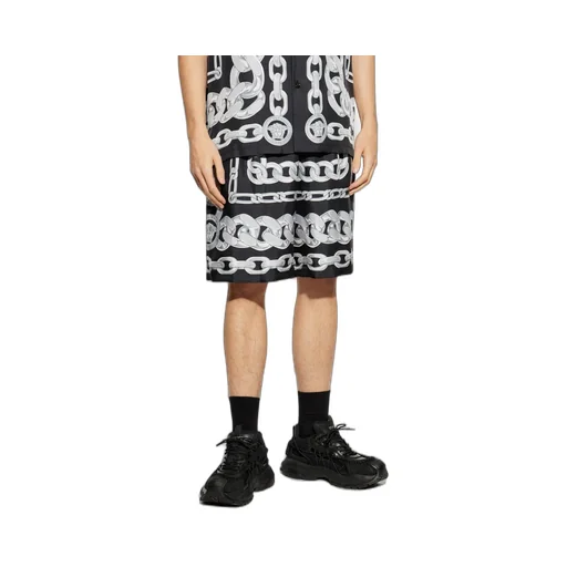 Chain Print Silk Shorts