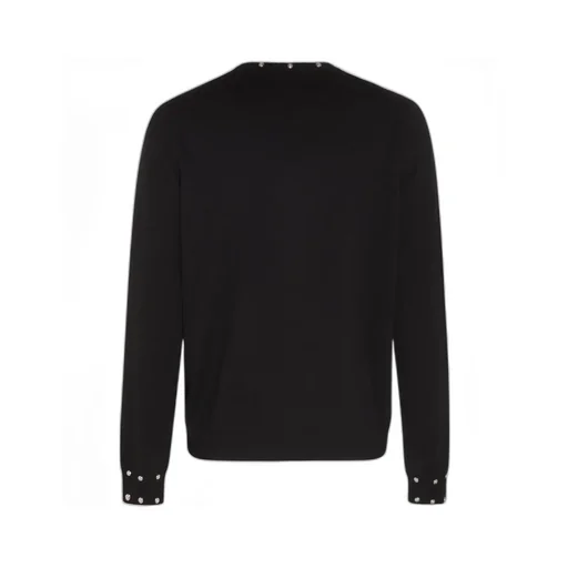 Crewneck Sweater With Medusa Studs