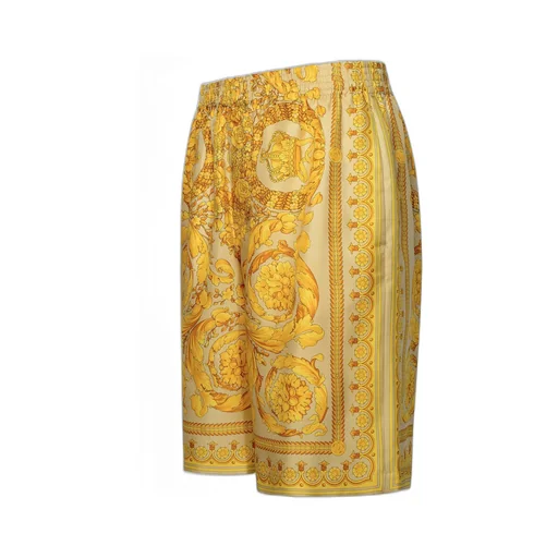 Barocco Print Silk Shorts