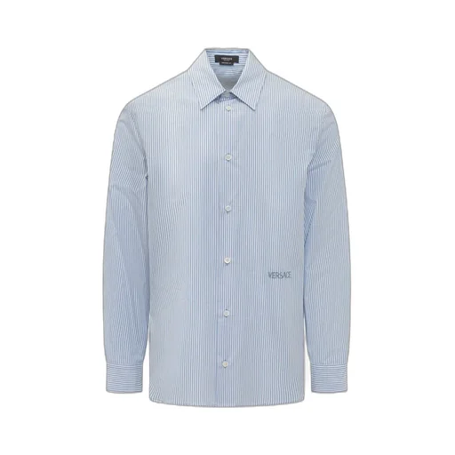 Striped Cotton Shirt With Baroque Print